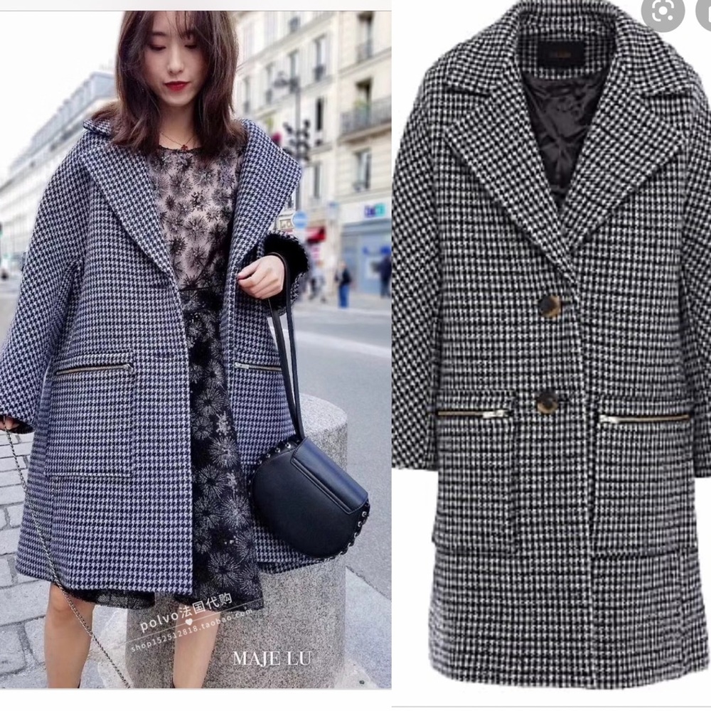 Maje Garly oversized coat size 0